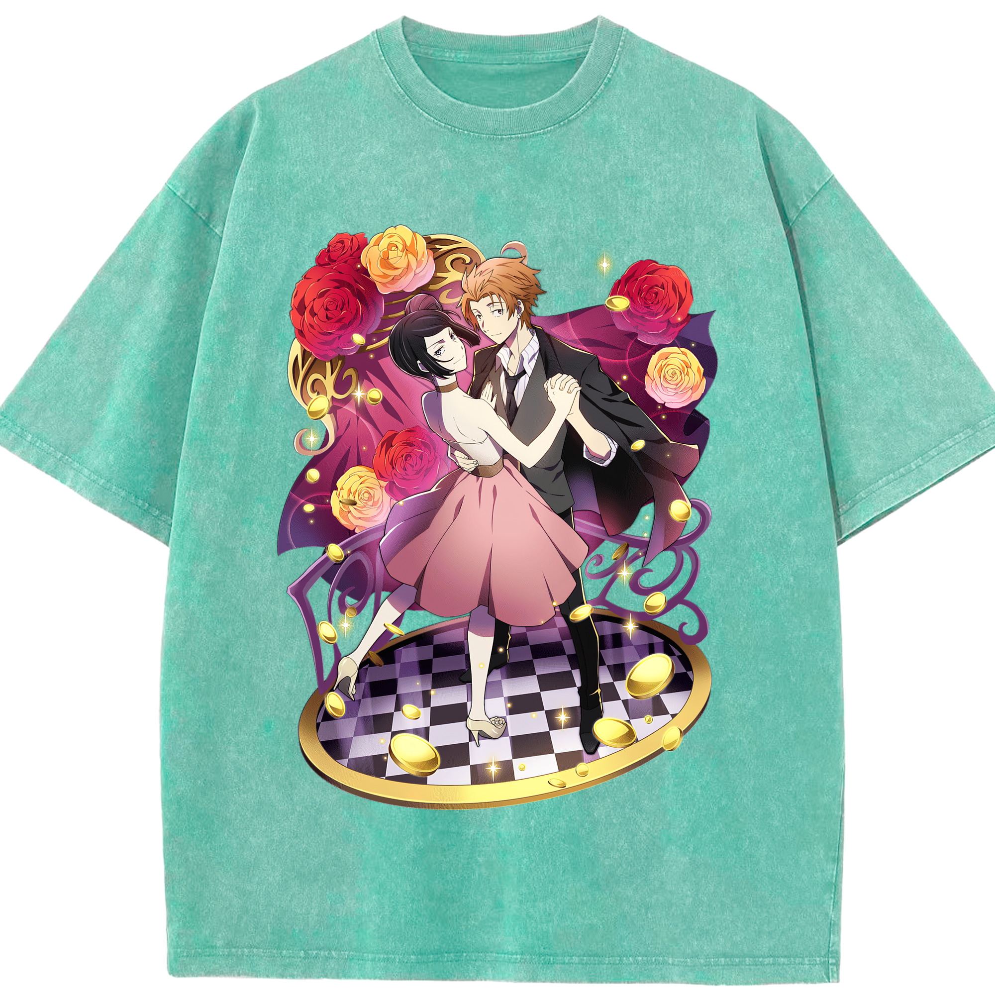 （画像用） 文豪ストレイドッグス Bungo Stray Dogs 綿100% ヴィンテージ風 半袖Tシャツ（フロントプリント）